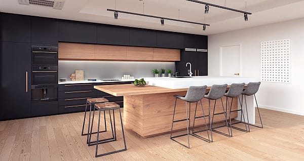 Engineered flooring for modern kitchen image