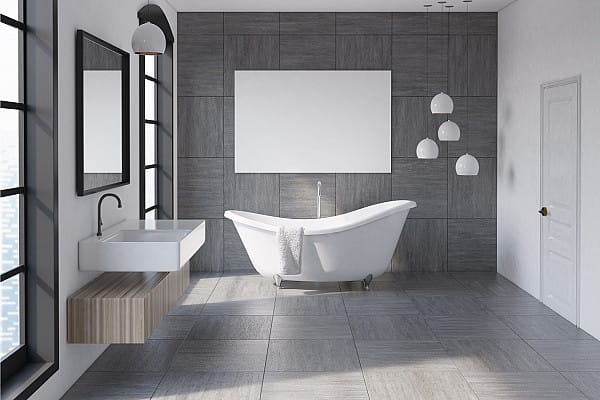 Bathroom porcelain tile flooring image
