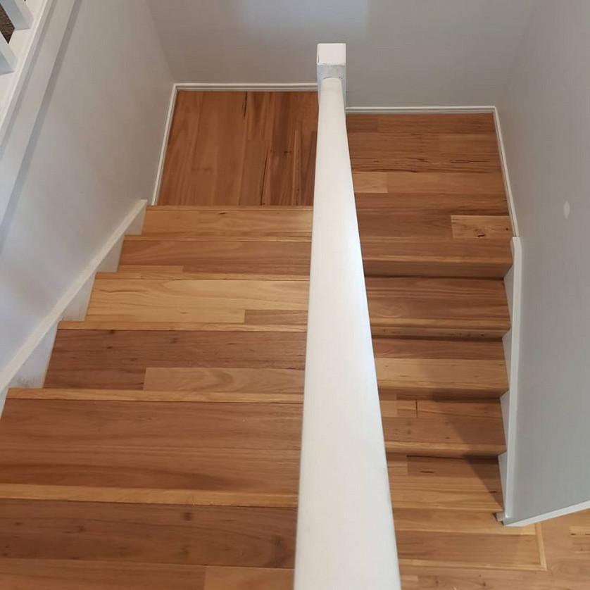 Flooring installation on stairs image